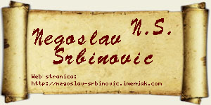 Negoslav Srbinović vizit kartica